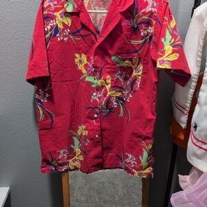 Vintage Islander Hawaiian Shirt red medium by Generation One